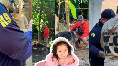 Acompañado de una unidad canina