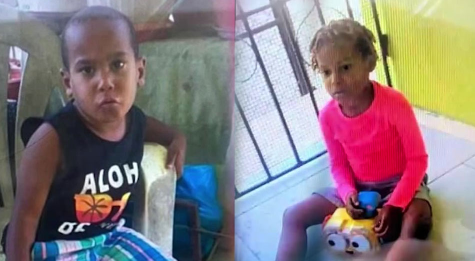 Alicia Terrero y su hermano Dariel Terrero, de 4