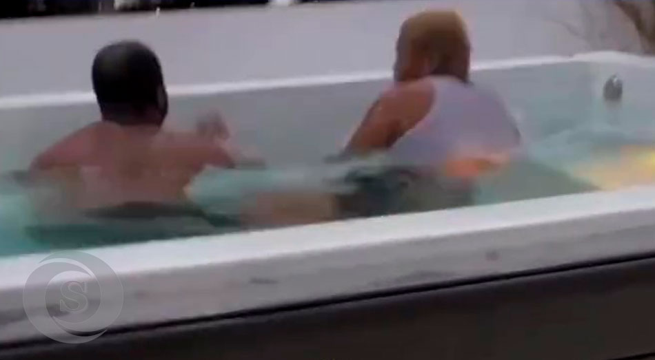 Dentro de un jacuzzi