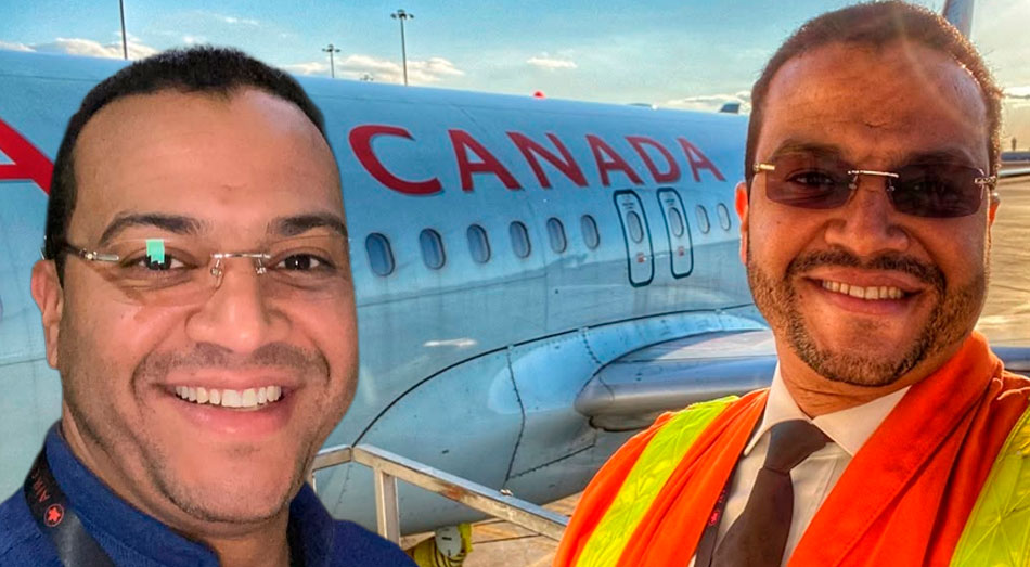 El capitán Francisco Santana Díaz, primer y único piloto dominicano que forma parte de la aerolínea Air Canada
