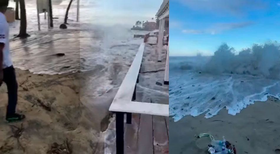 El mar ha ingresado de manera inusual en Puerto Plata
