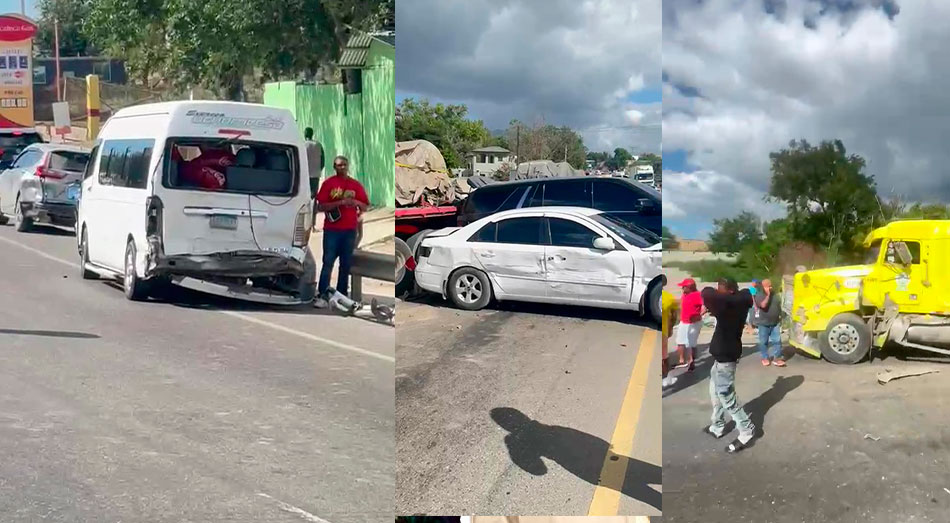 En la Autopista Joaquín Balaguer, a la altura de la comunidad Estancia del Yaque