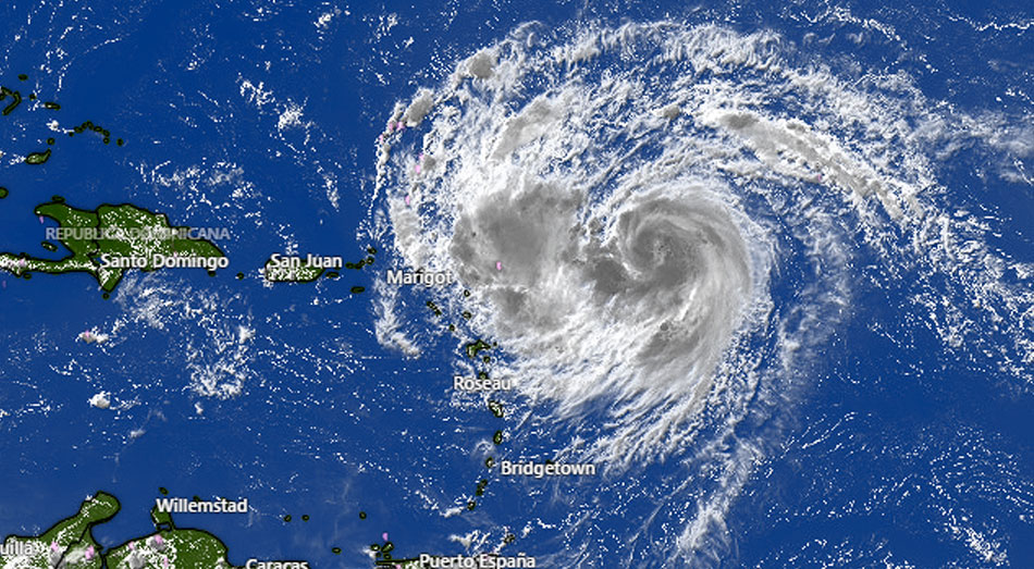 Erin se intensificó este vierne
