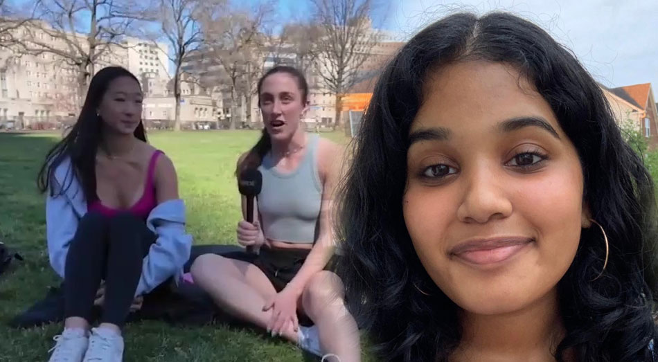 Estudiantes donde estudiaba la joven Sudiksha Konanki