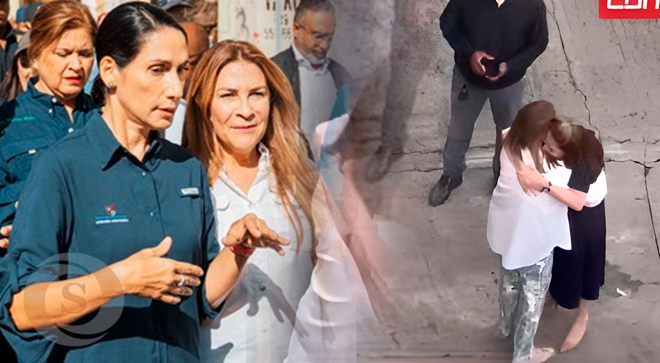 La Primera Dama, Raquel Arbaje, junto a Carolina Mejía, fueron a la torre del Naco