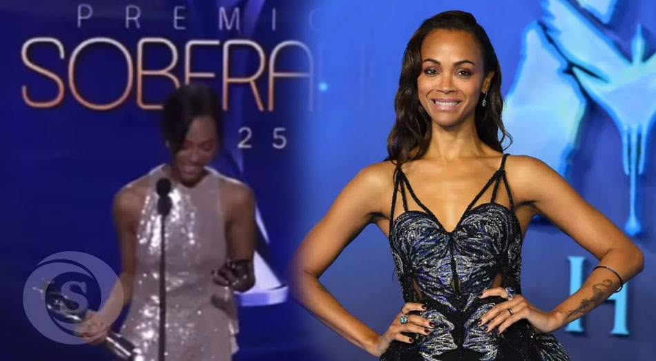 Nuestra Zoe Saldaña fue galardonada en los Premios Soberano 2025