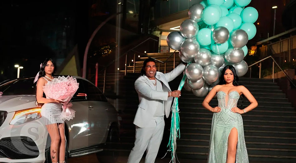 Omega El Fuerte celebró el cumpleaños de su pareja
