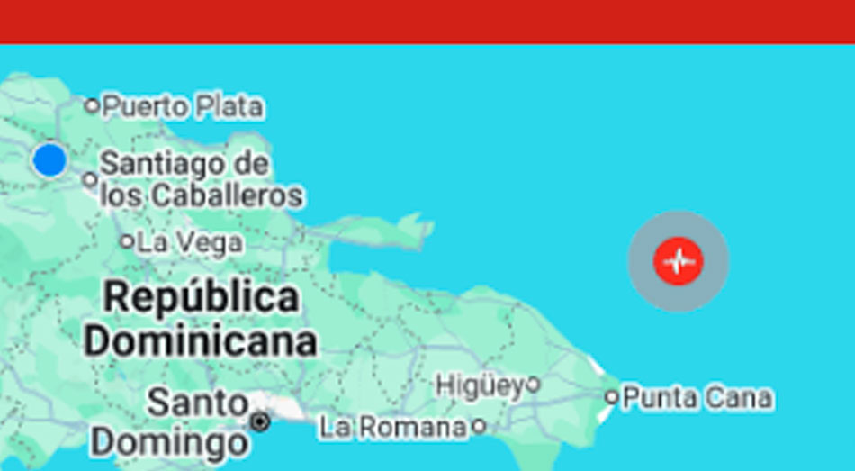Registrado a 71 km de Punta Cana