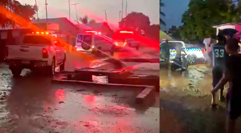 Tres personas  en el Esperanza