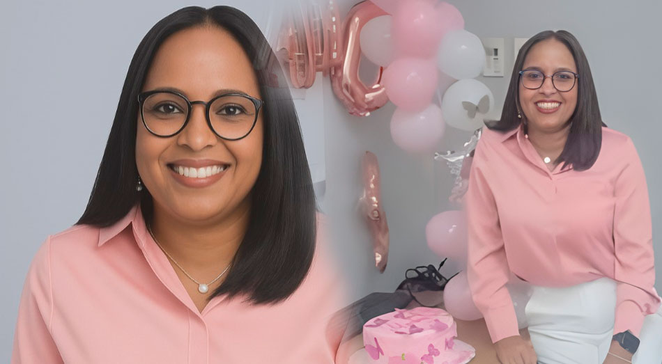 Una empleada del Banco Banreservas